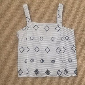 Madewell cropped top with cutout detail